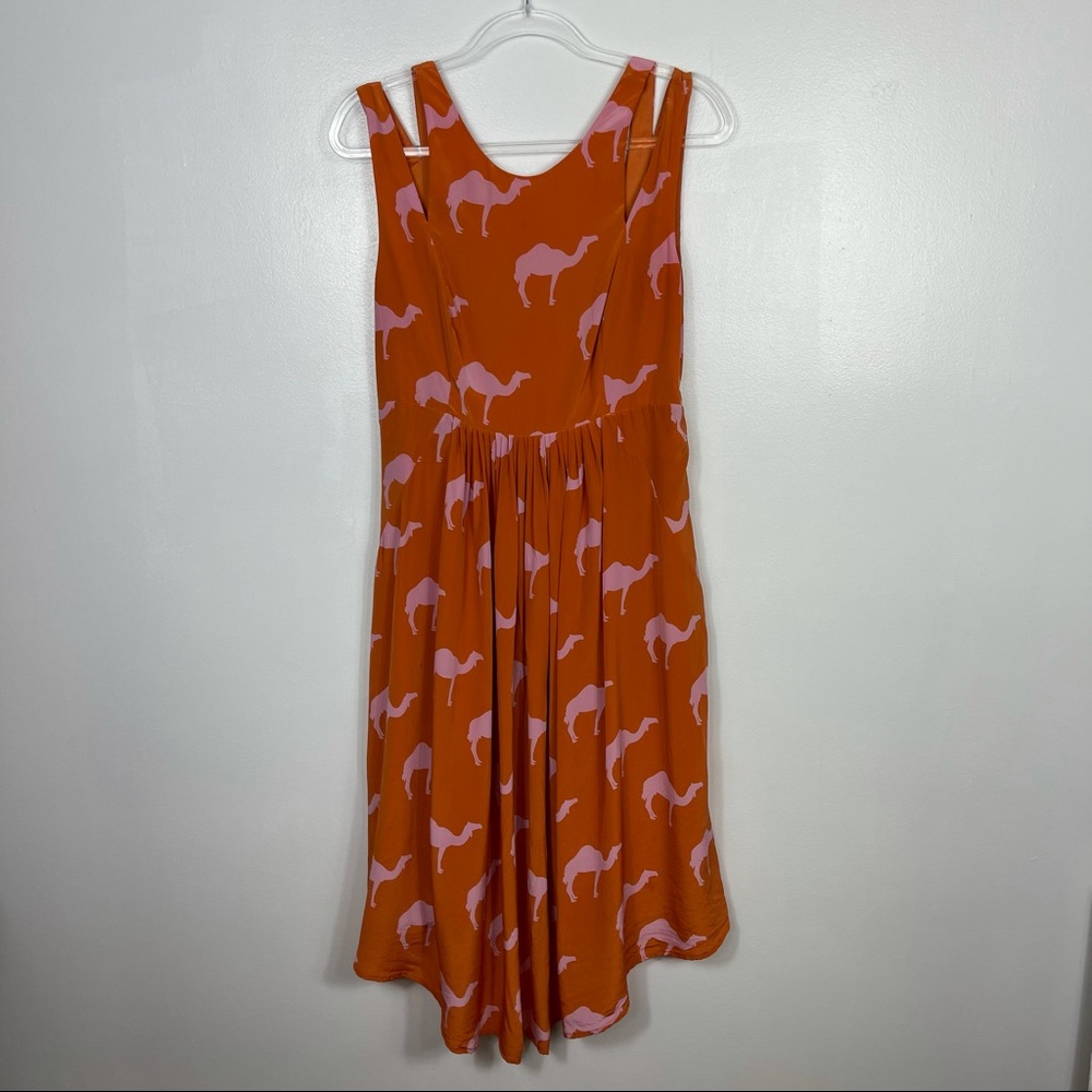 Anthropologie Charlotte Taylor Dromedary silk dress